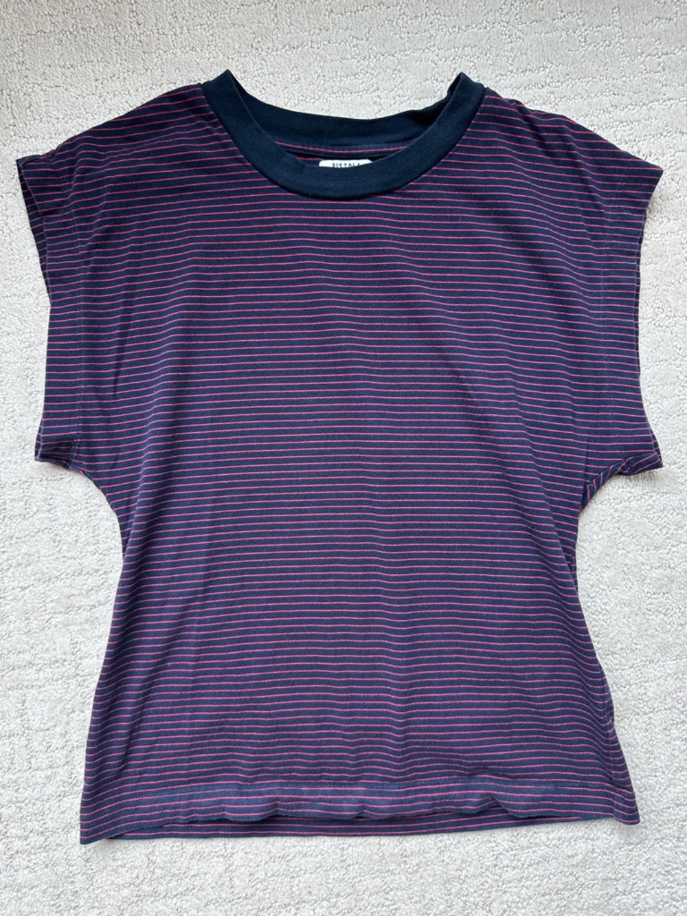 Pistola Marina Muscle Tee with Navy and Red Stripes